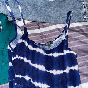 long blue dress with a slit